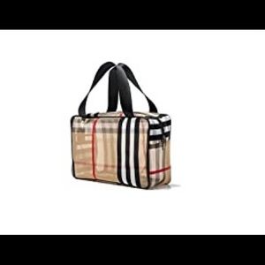 Striped Zippered Cosmetic Bags